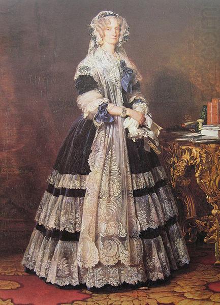 Portrait of the Queen Marie Amelie of Bourbon-Two Sicilies, Queen of the French, Franz Xaver Winterhalter